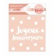 12 SERVIETTES ANNIVERSAIRE BLUSH