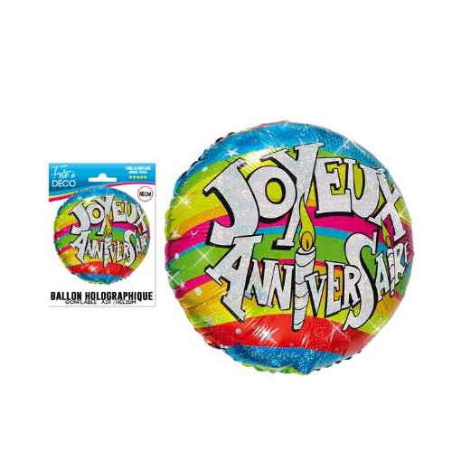 BALLON HELIUM JOYEUX ANNIVERSAIRE