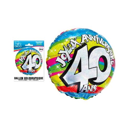 BALLON HELIUM 40 ANS