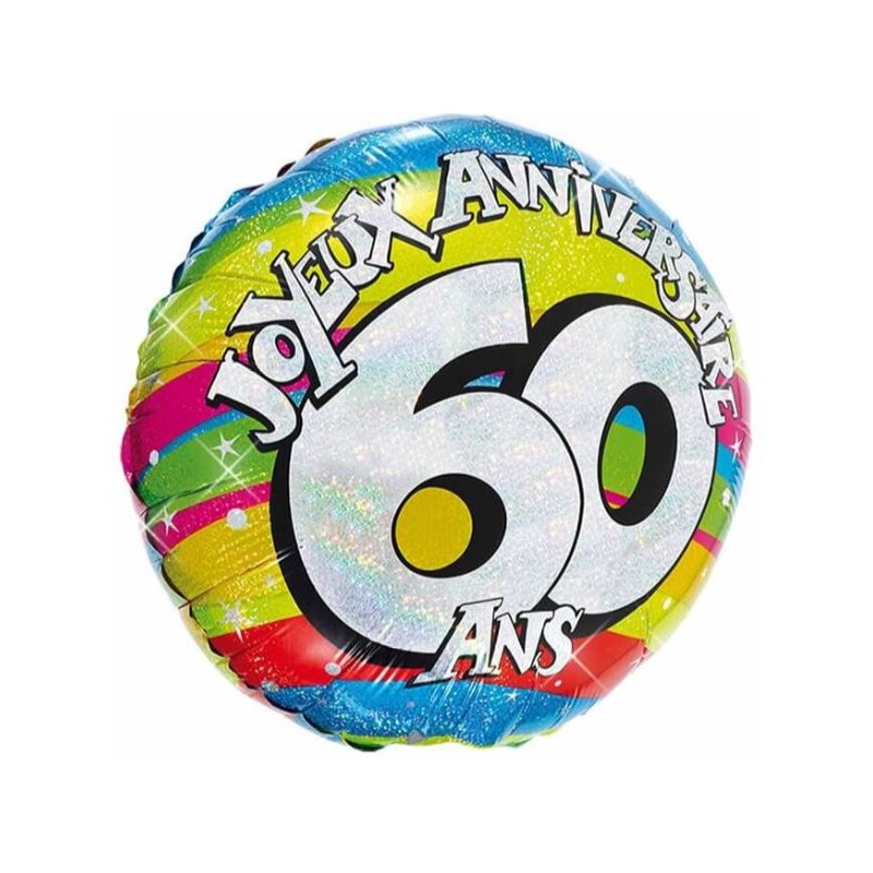 BALLON HELIUM 60 ANS