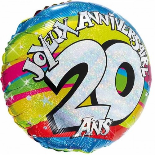 BALLON HELIUM 20 ANS