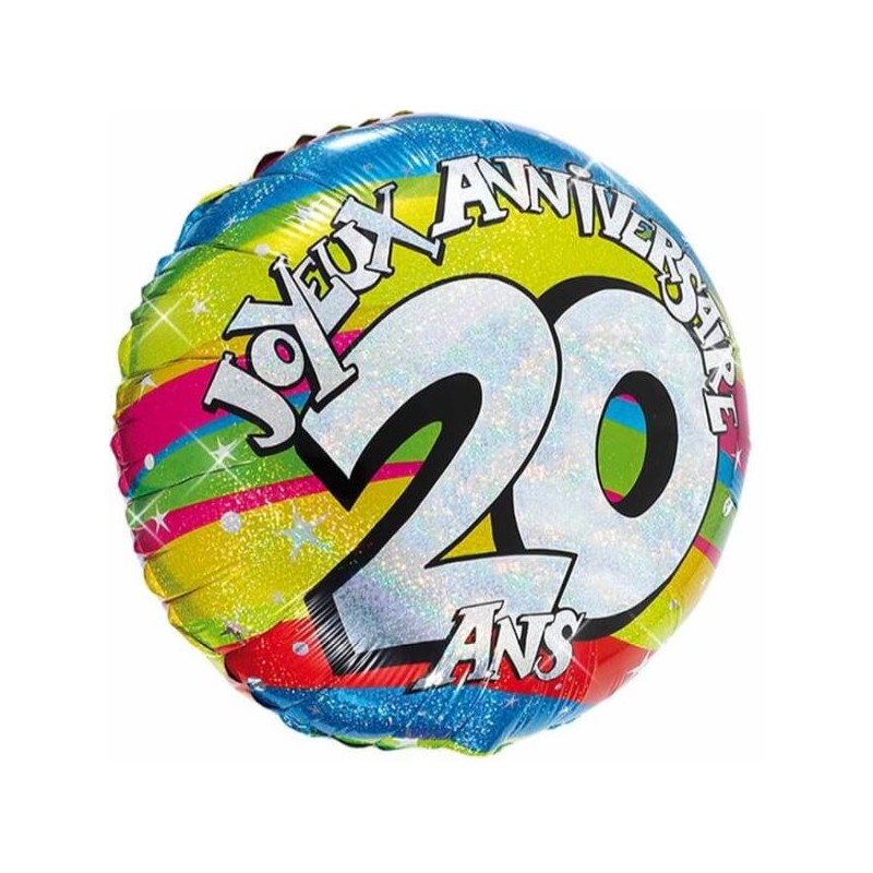 BALLON HELIUM 20 ANS