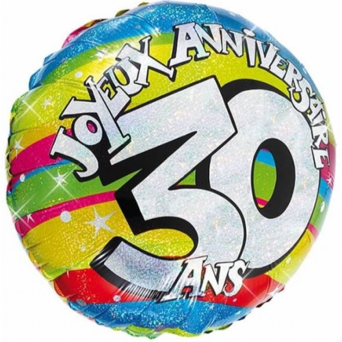 BALLON HELIUM 30 ANS