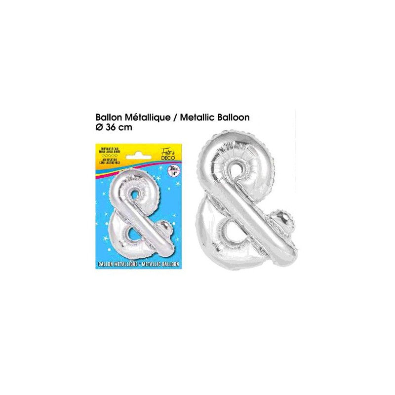 BALLON METAL ARGENT. &