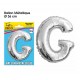 BALLON METAL ARGENT LETTRE G