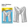 BALLON METAL ARGENT LETTRE M