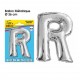 BALLON METAL ARGENT LETTRE R