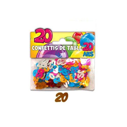 CONFETTiS TABLE 20 ANS