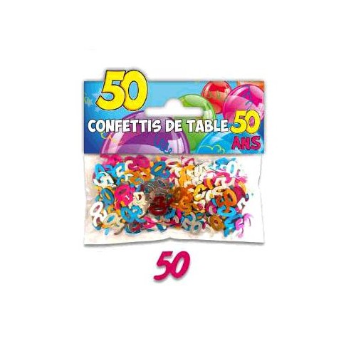 CONFETTIS TABLE 50 ANS