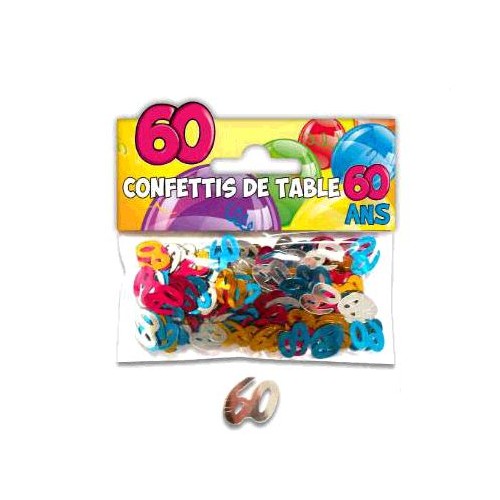 CONFETTIS TABLE 60 ANS