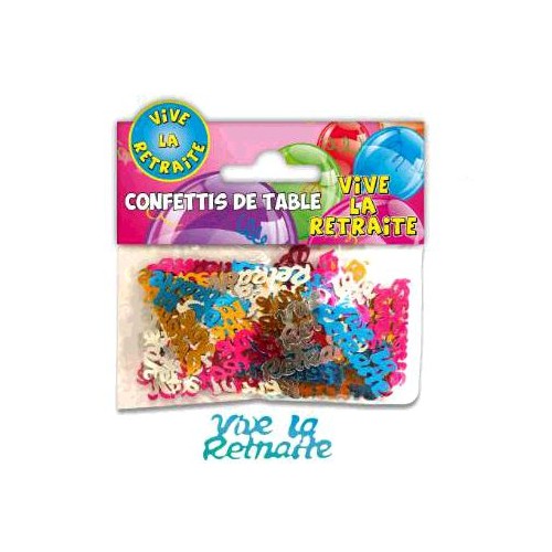 CONFETTIS TABLE VIVE LA RETRAITE