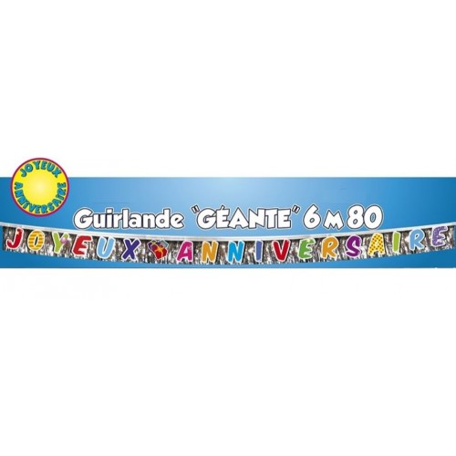 GUIRLANDE LETTRES JOYEUX ANNIVERSAIRE 6.80M