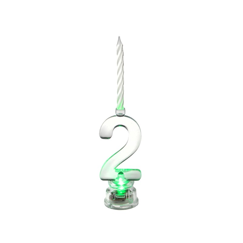 BOUGIE 2 ANS LED TRANSPARENT