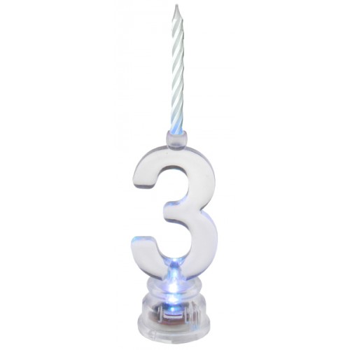 BOUGIE 3 ANS LED TRANSPARENT