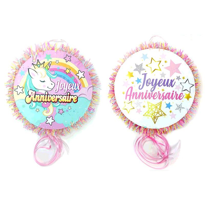 PINATA JOYEUX ANNIVERSAIRE LICORNE