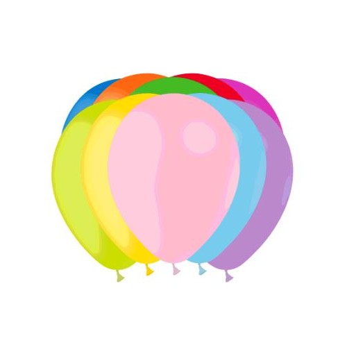 12 BALLONS ASSORTIS DIAMETRE 28CM