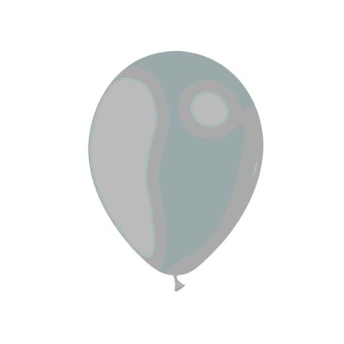 12 BALLONS GRIS DIAMETRE 28CM