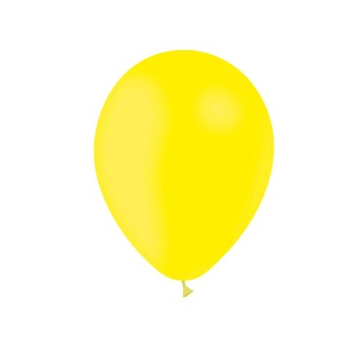 12 BALLONS JAUNE CITRON DIAMETRE 28 CM