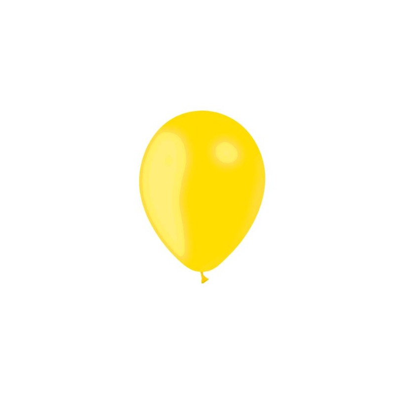 12 BALLONS JAUNE D OR DIAMETRE 28CM