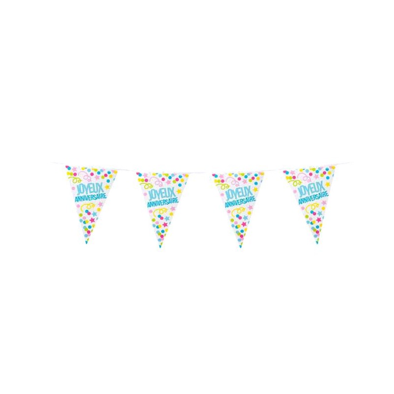 Guirlande Fanions Joyeux Anniversaire 6 Metres Ouest Fetes