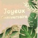 16 SERVIETTES JOYEUX ANNIVERSAIRE SAVANE