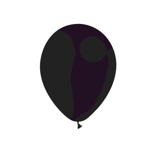 100 BALLONS NOIR DIAMETRE 28CM