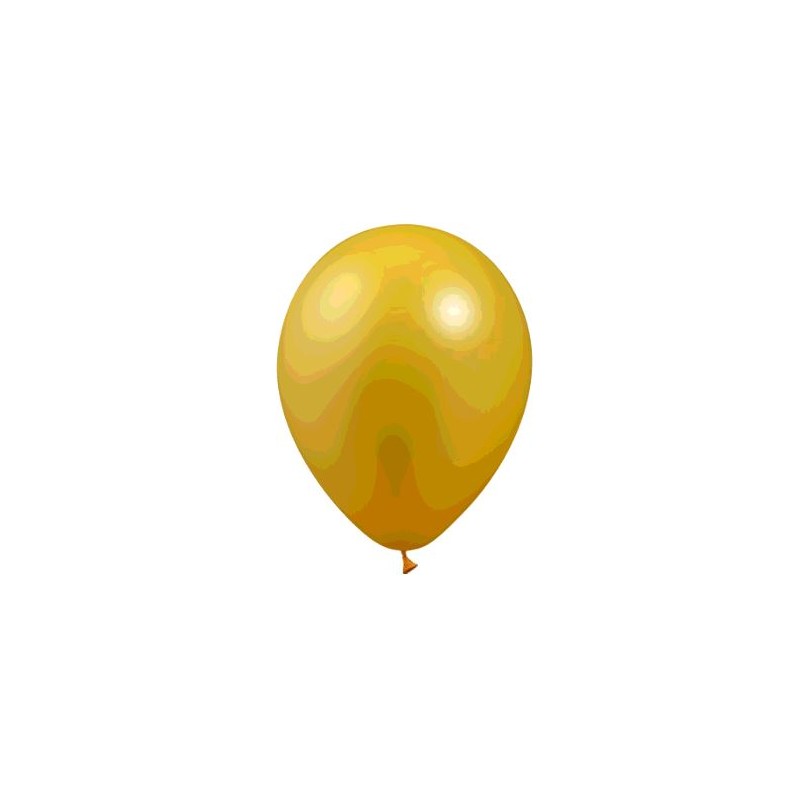 12 BALLONS OR METAL DIAMETRE 28CM