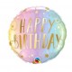 BALLON ALU HAPPY BIRTHDAY PASTEL DIAMETRE 45CM