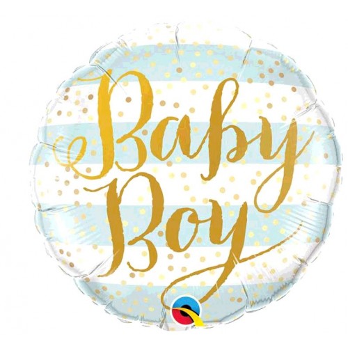 BALLON ALU BABY BOY DIAMETRE 45CM