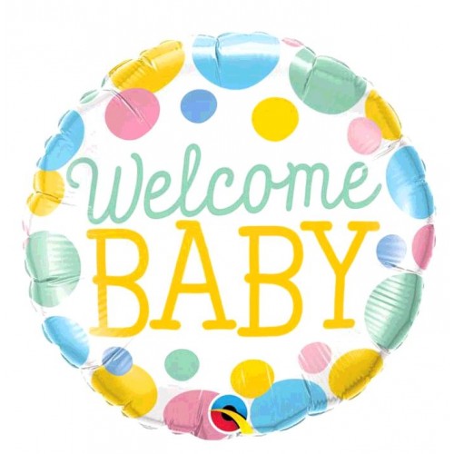 BALLON WELCOME BABY POIS DIAMETRE 45CM