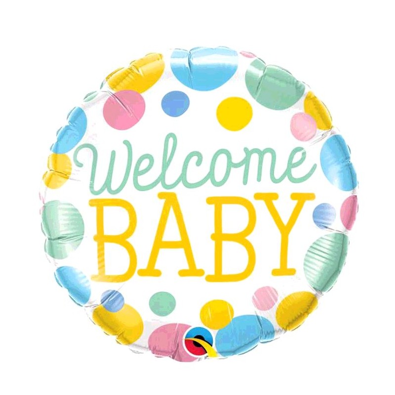 BALLON WELCOME BABY POIS DIAMETRE 45CM