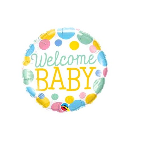 BALLON WELCOME BABY POIS DIAMETRE 45CM