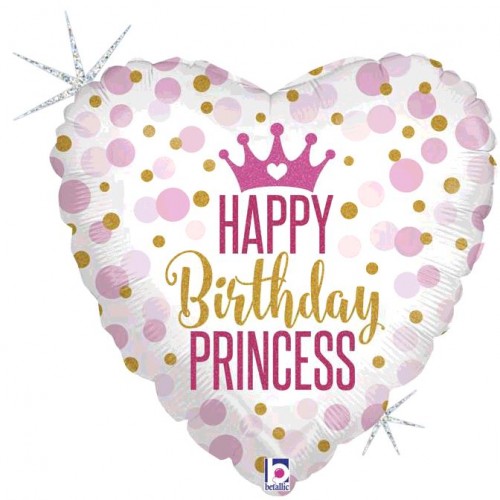 BALLON ALU 18"  HAPPY BIRTHDAY PRINCESS