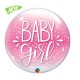 BALLON BUBBLE BABY GIRL PINK DIAMETRE 56CM