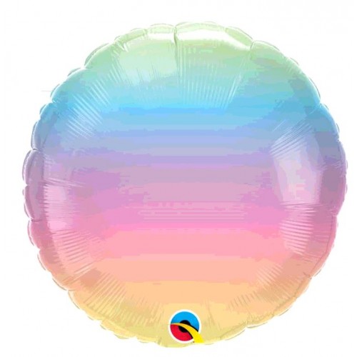 BALLON ALU ROND 18"PASTEL OMBRE DIAMETRE 45CM