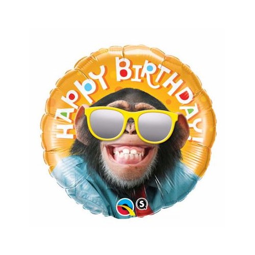 BALLON SMILIN' CHIMP DIAMETRE 45CM