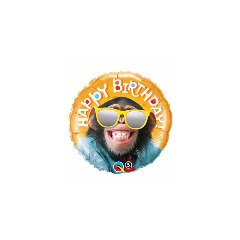 BALLON SMILIN' CHIMP DIAMETRE 45CM
