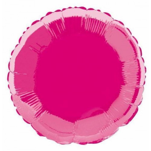 BALLON MYLAR ROND FUSHIA 18"