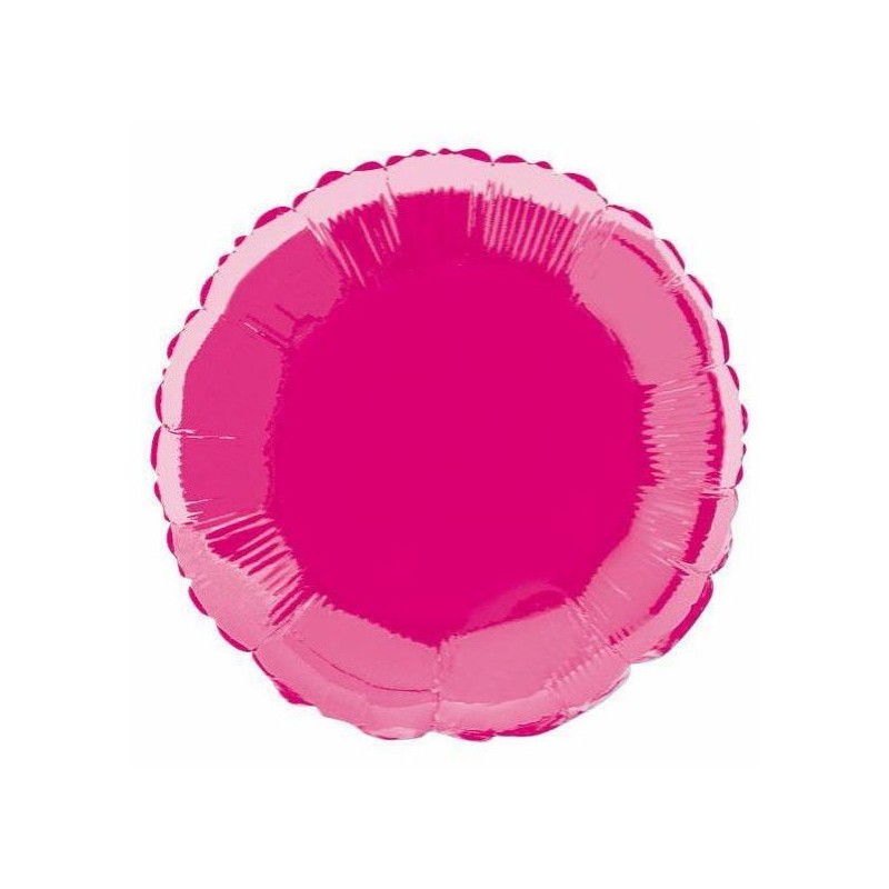 BALLON MYLAR ROND FUSHIA 18"