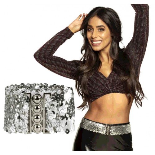 CEINTURE PAILLETTES ARGENT