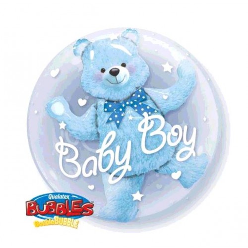 BALLON BUBBLE BABY BLUE BEAR