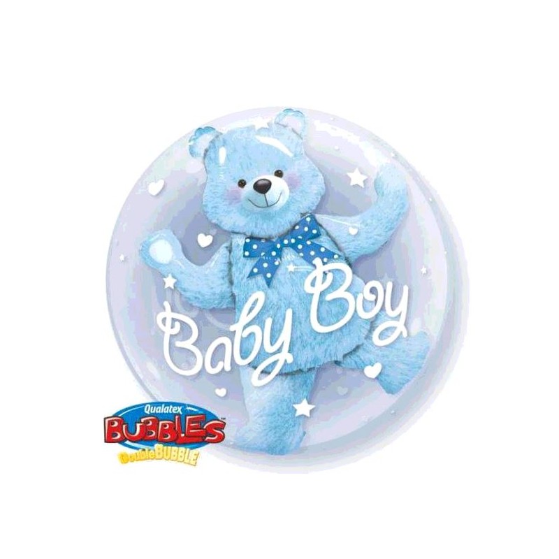 BALLON BUBBLE BABY BLUE BEAR