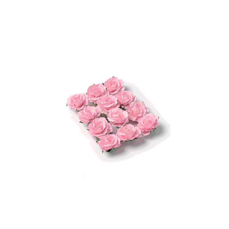 12 ROSES ROSE/TIGE 3.5CM