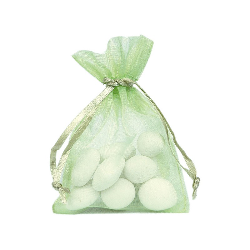 10 SAC ORGANZA VERT