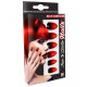 SET 12 ONGLES NOIRES /ROUGE