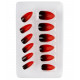 SET 12 ONGLES NOIRES /ROUGE