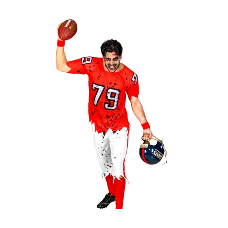Déguisement Quarterback Zombie Homme Taille L - Footballeur Américain Ensanglanté Halloween
