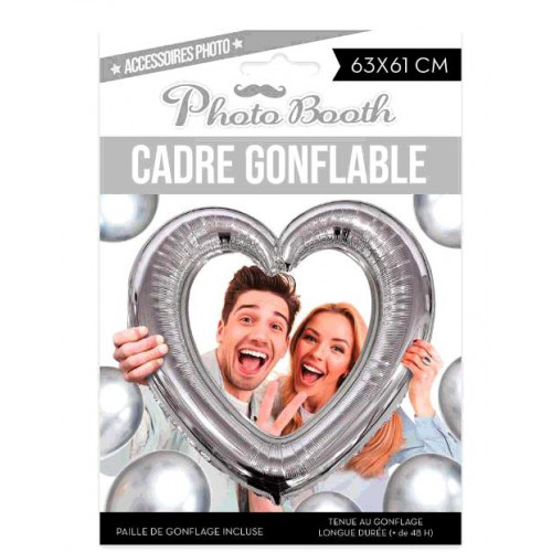 BALLON CADRE PHOTOBOOTH ARGENT