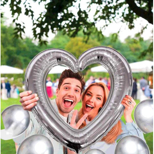 BALLON CADRE PHOTOBOOTH ARGENT