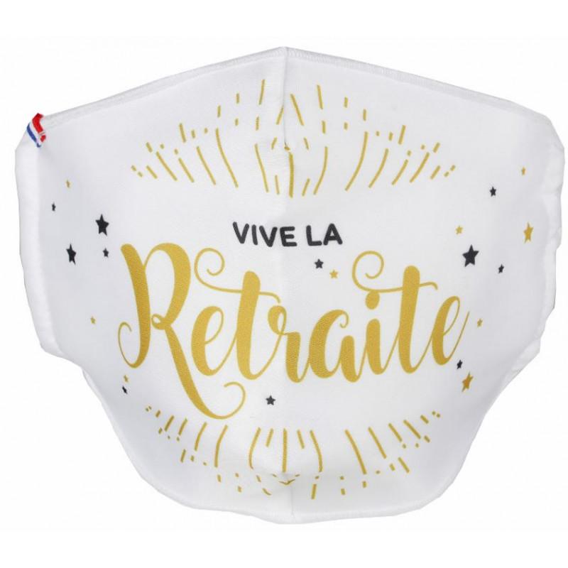 MASQUE LAVABLE VIVE LA RETRAITE